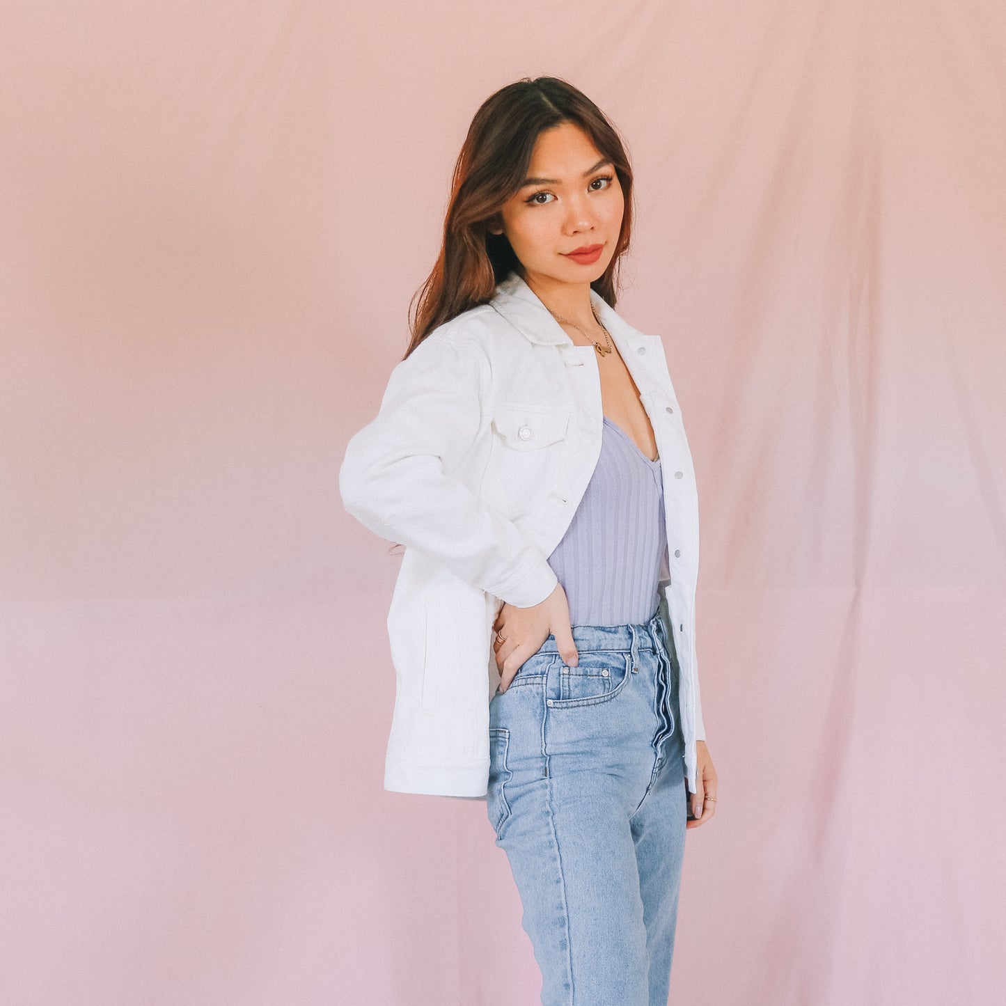 Whites Going On Oversized Denim Jacket
