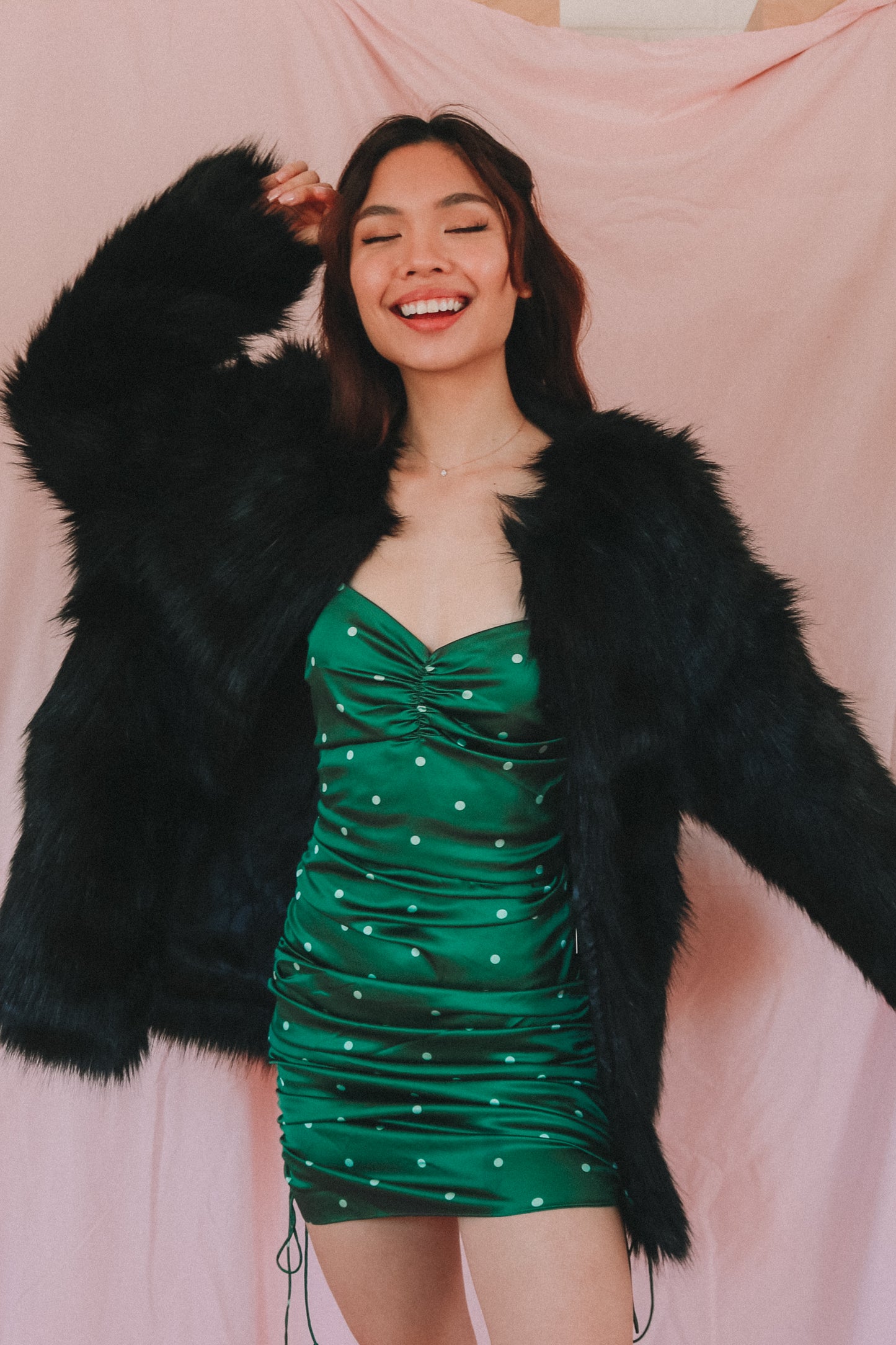 There's A Wolf Faux Fur Coat