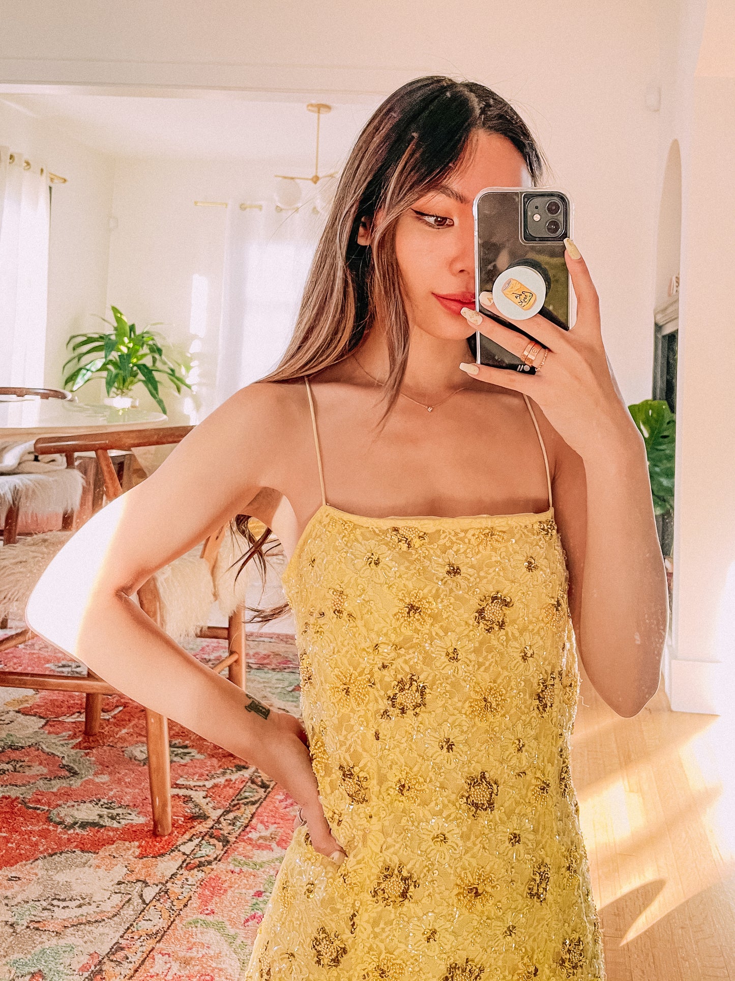 Yellow Fever Beaded Dress