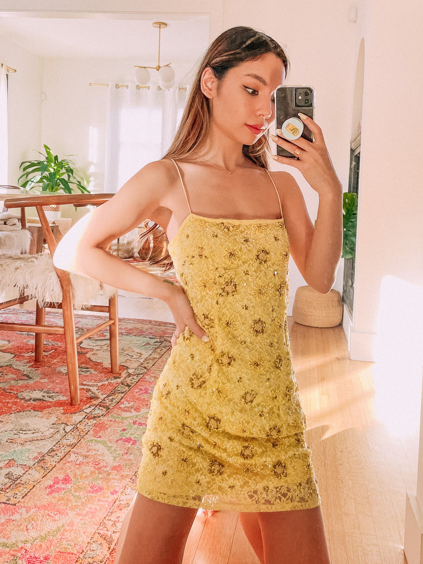 Yellow Fever Beaded Dress