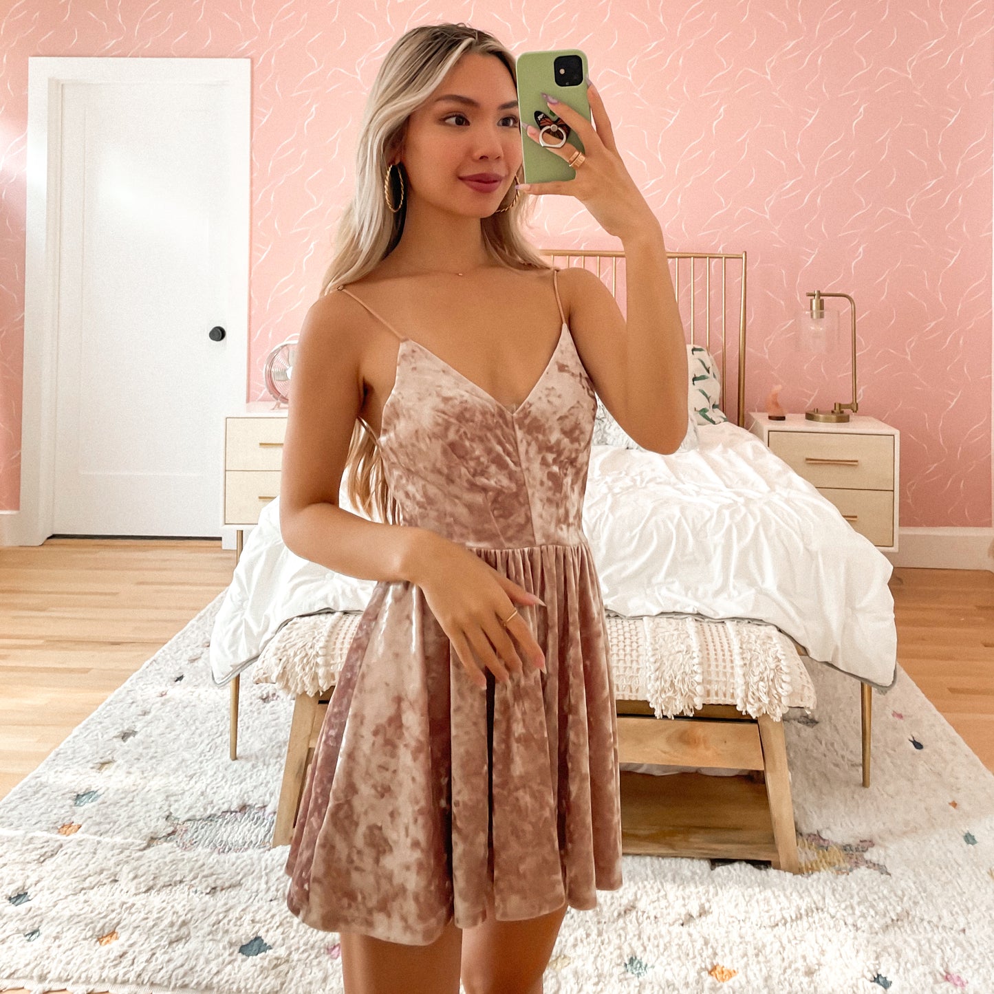 Crushing It Pink Velvet Romper