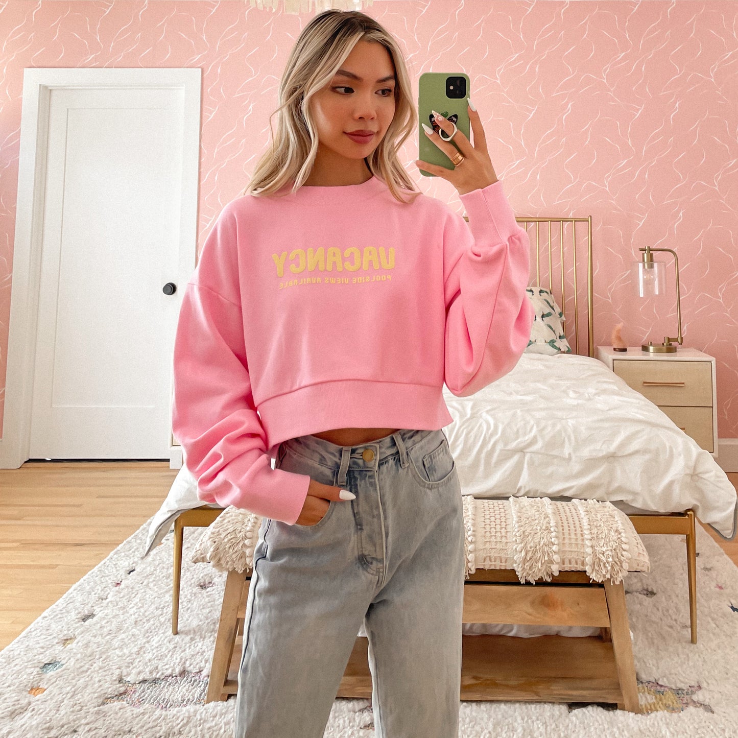 Poolside Vacation Cropped Sweater