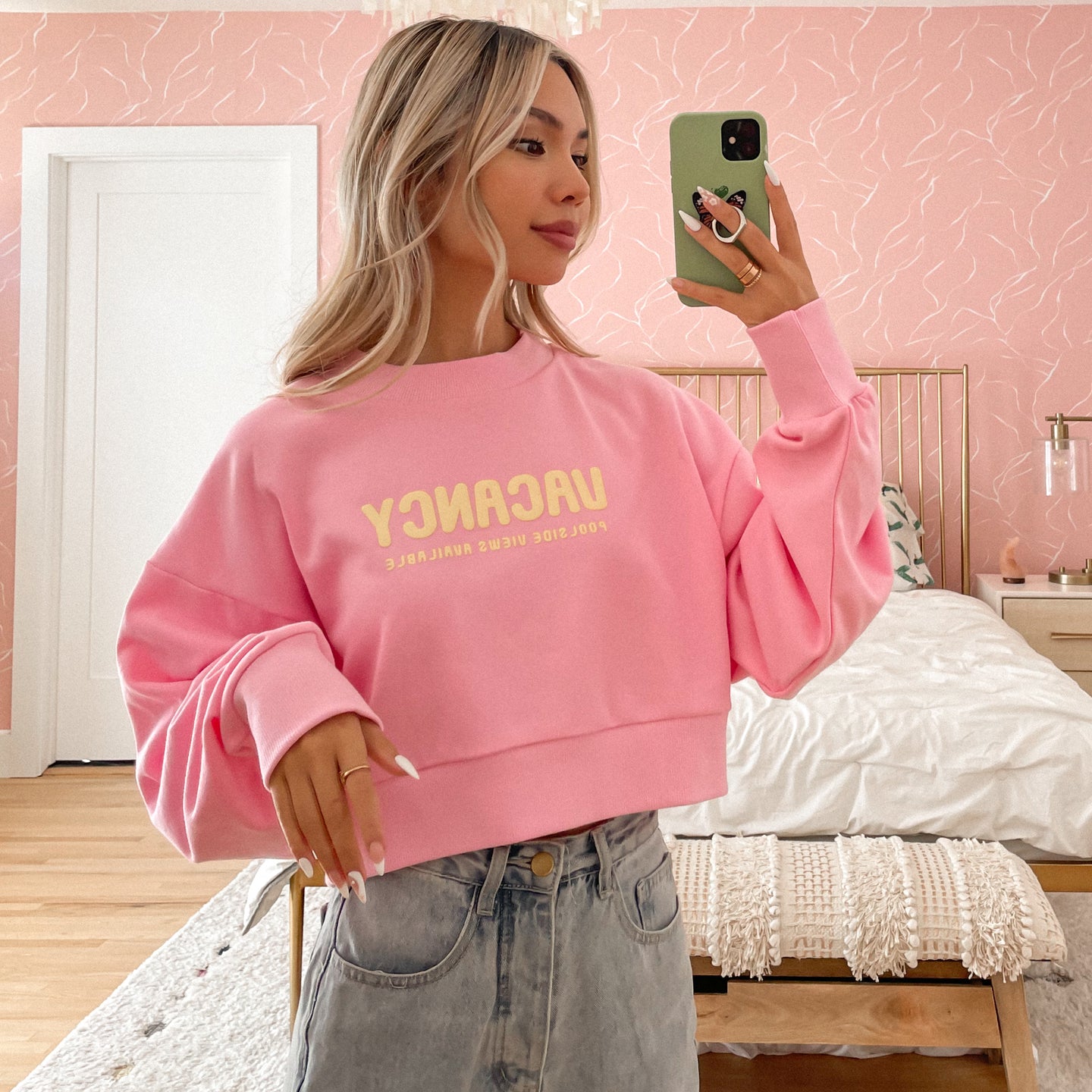 Poolside Vacation Cropped Sweater